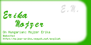 erika mojzer business card